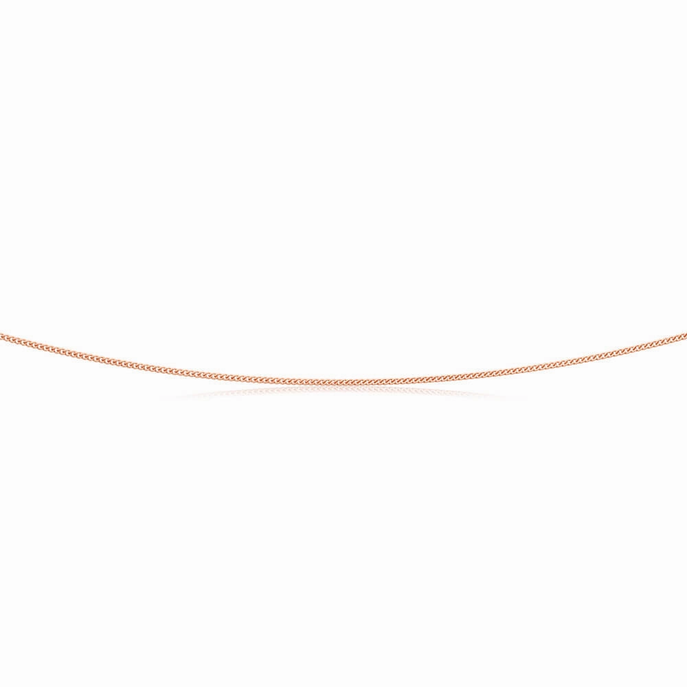 Rose Gold Plated Sterling Silver 70cm Curb Chain