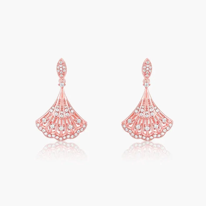 Rose Gold Seashell Earrings