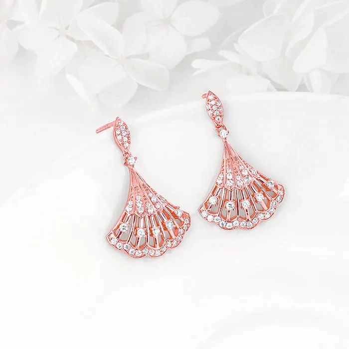 Rose Gold Seashell Earrings