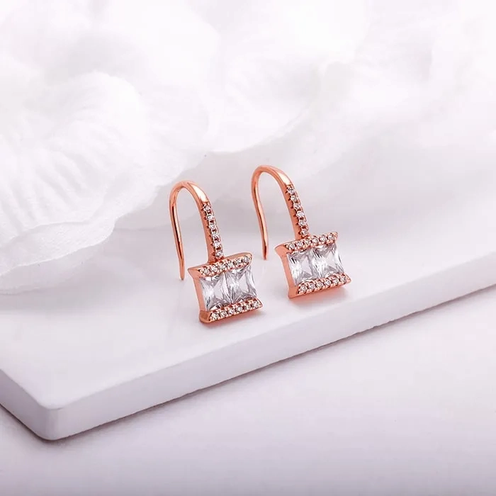 Rose Gold Sugar Crystal Earring