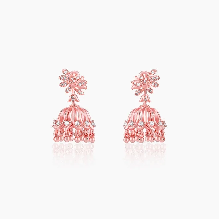 Rose Gold Sundar Mor Jhumki
