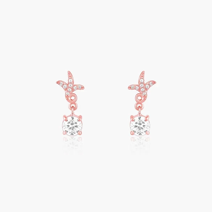 Rose Gold Twigs of Twinkle Earrings