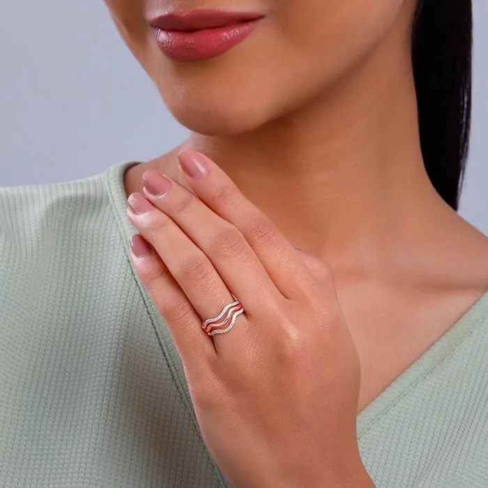 Rose Gold Wave It Off Ring