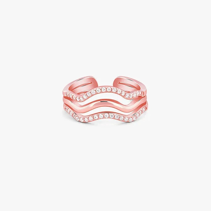 Rose Gold Wave It Off Ring