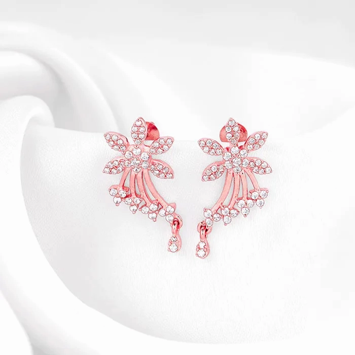 Rose Gold Wings of Shine Earrings