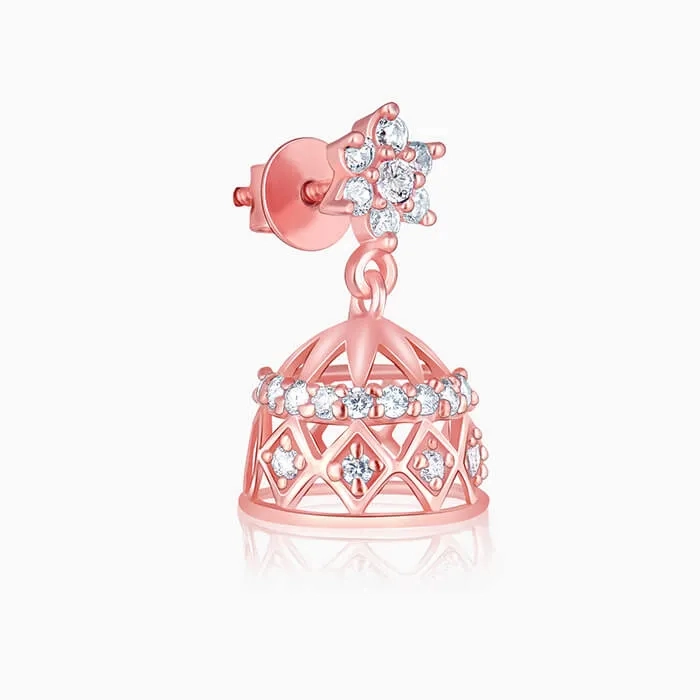 Rose Gold Zircon Jhumki
