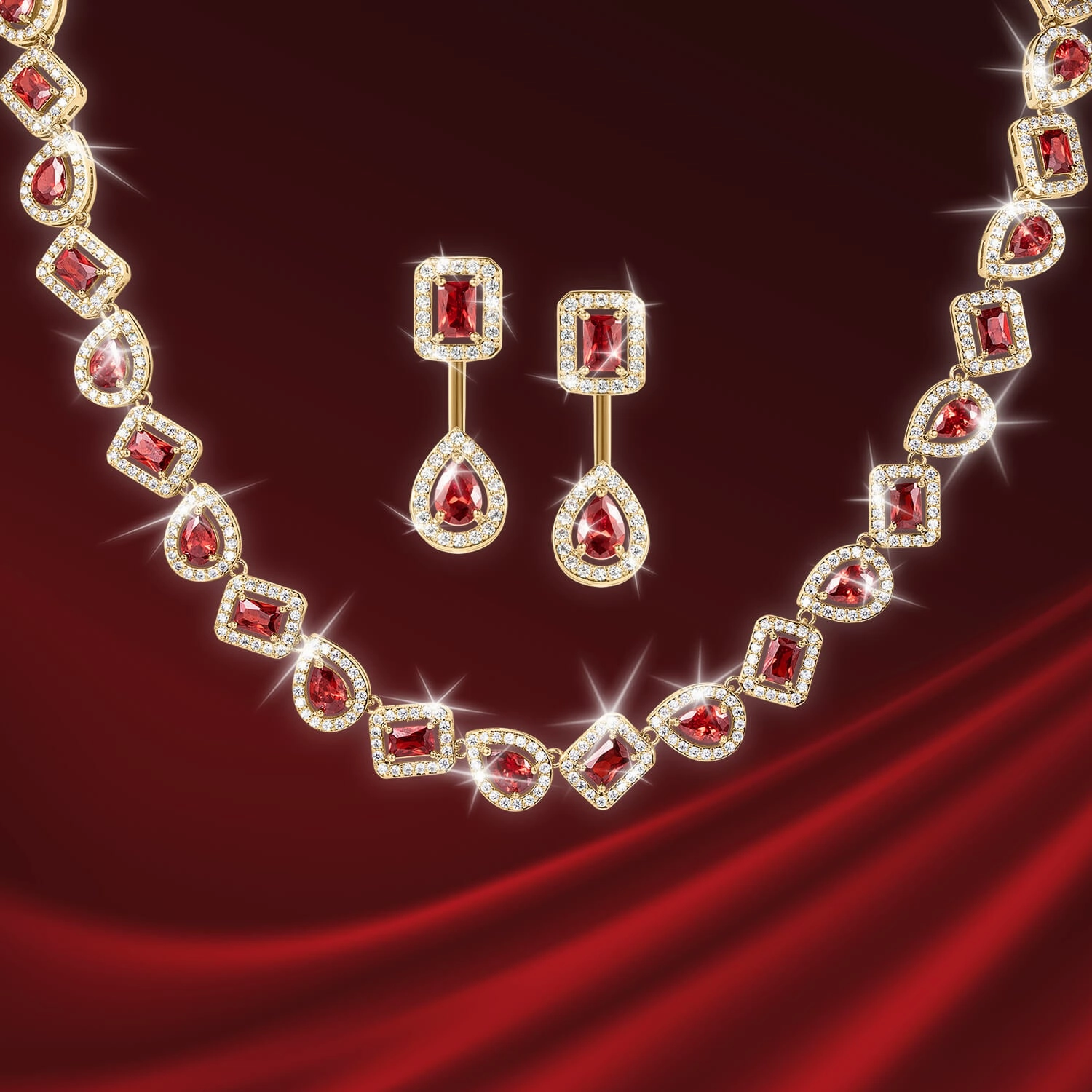 Scarlet Opulence Earrings