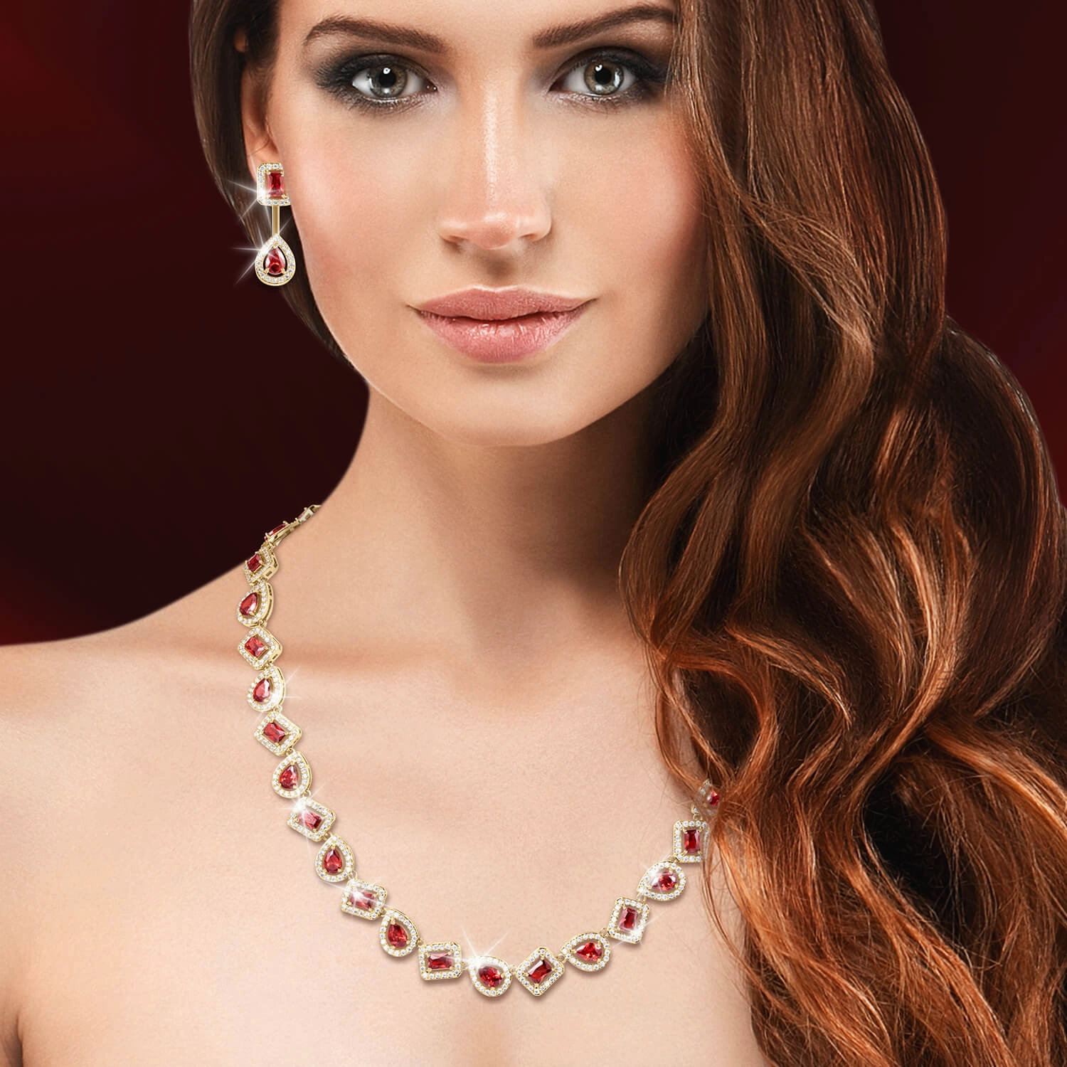 Scarlet Opulence Earrings