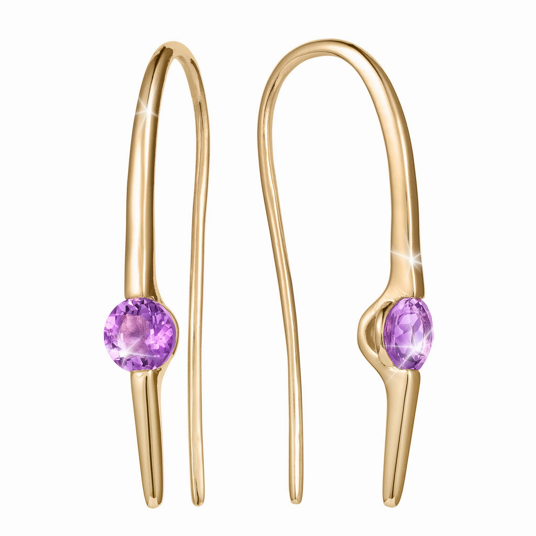 Serene Amethyst Threader Earrings