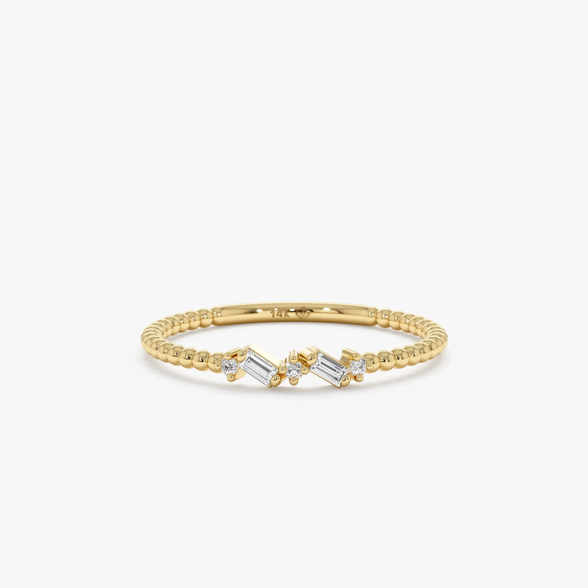 Sideways Diamond Beaded Ring, Avery