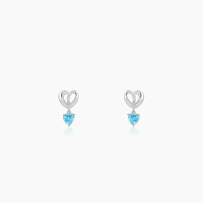 Silver Adore Love Earrings