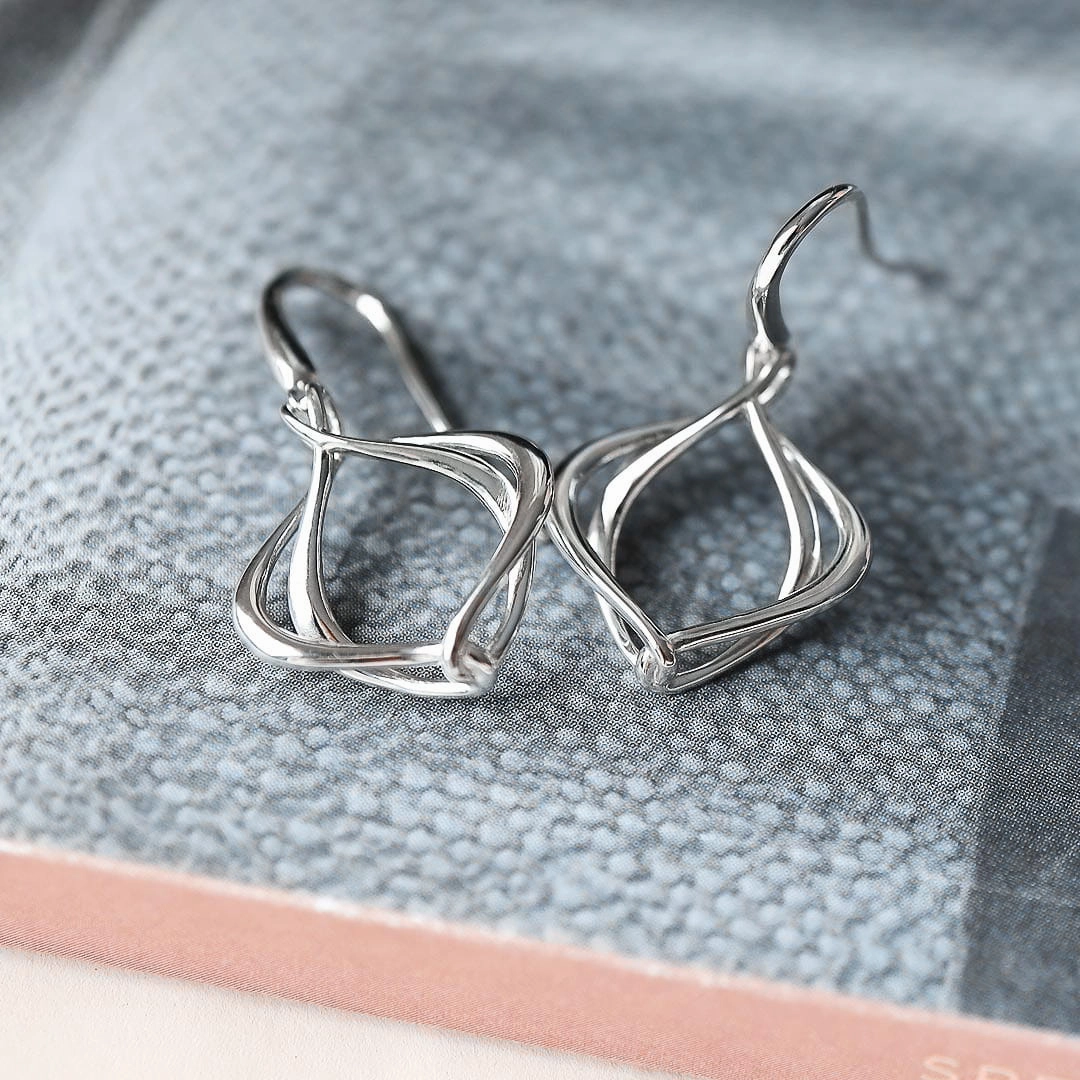 Silver Alicia Grande Drop Earrings