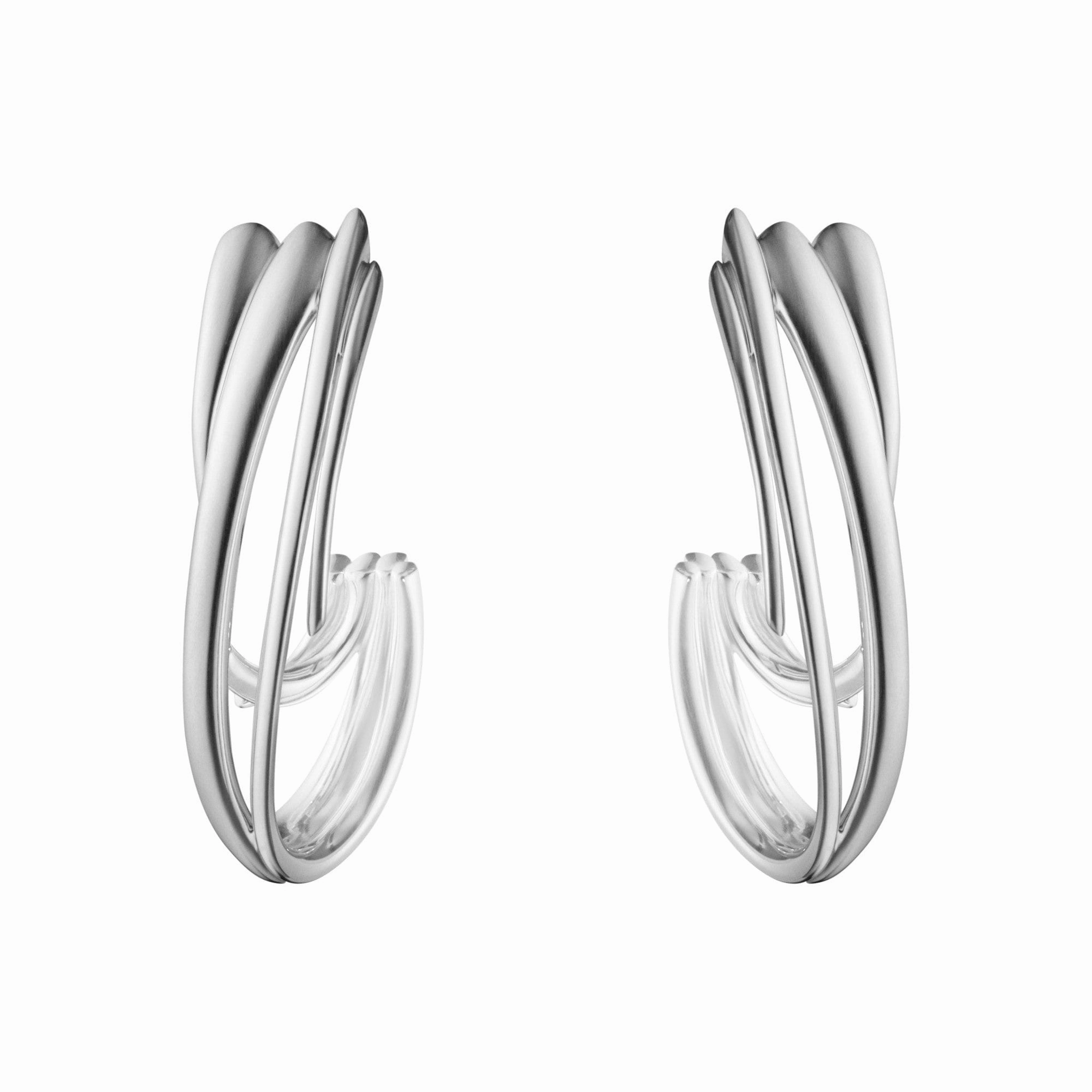 Silver Arc Earrings