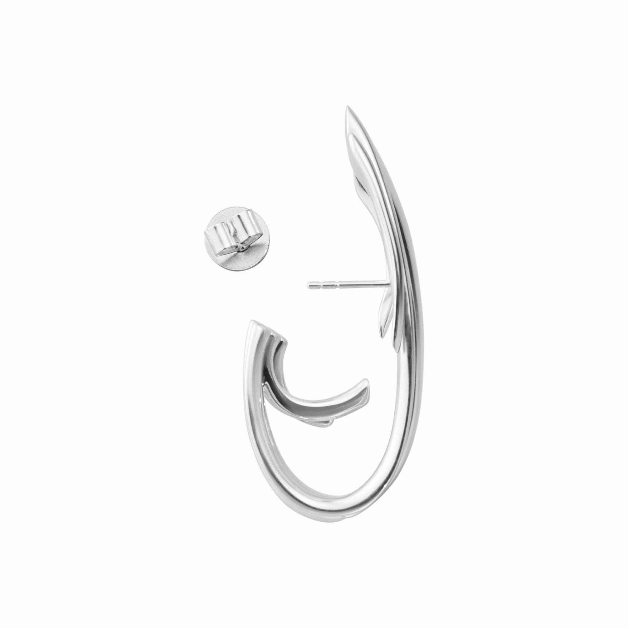 Silver Arc Earrings
