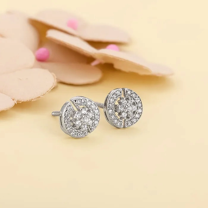 Silver Circular Earrings