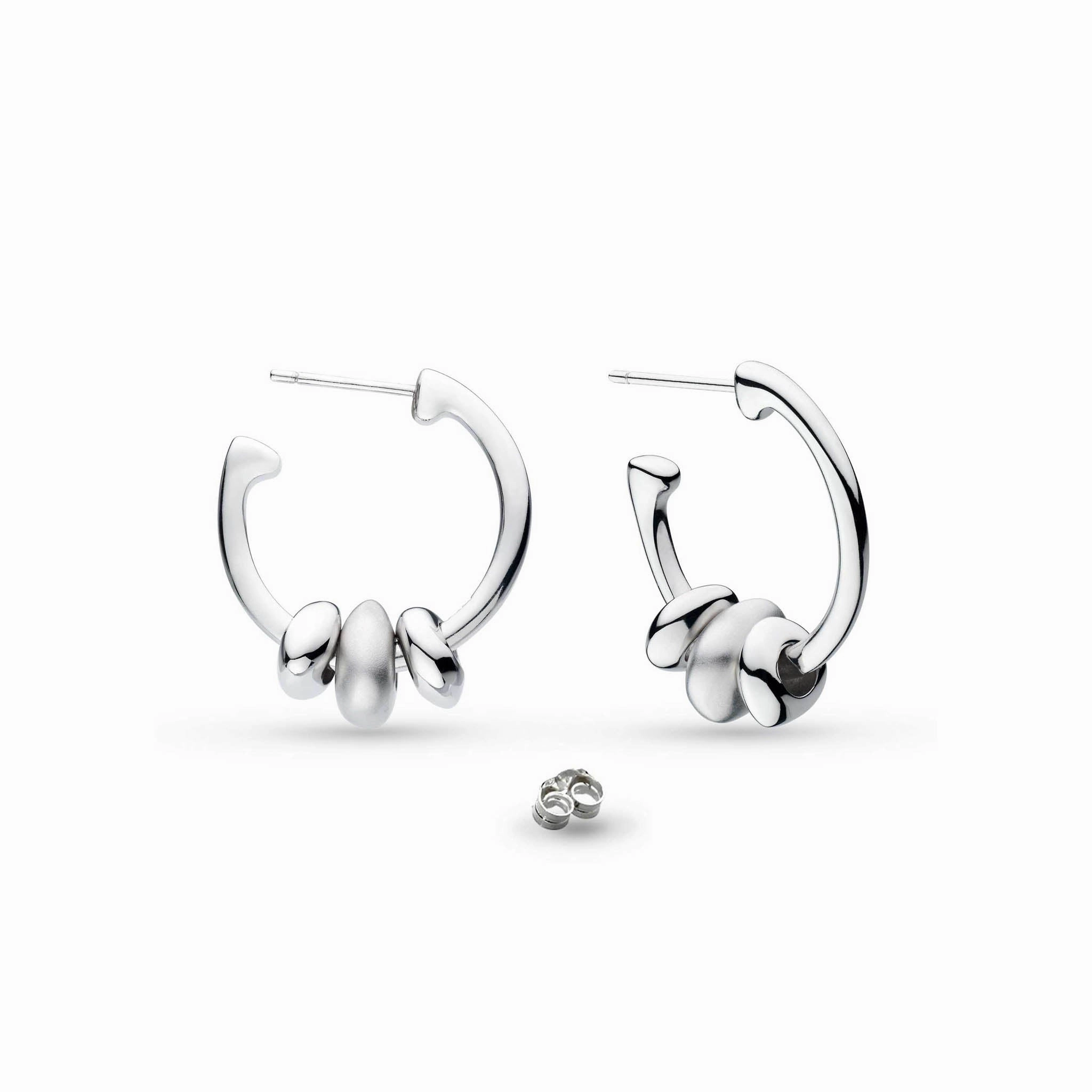 Silver Coast Tumble Trio Hoop Earrings