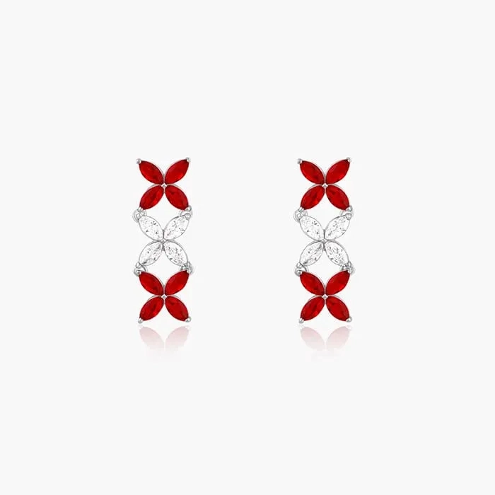 Silver Criss Cross Love Earrings