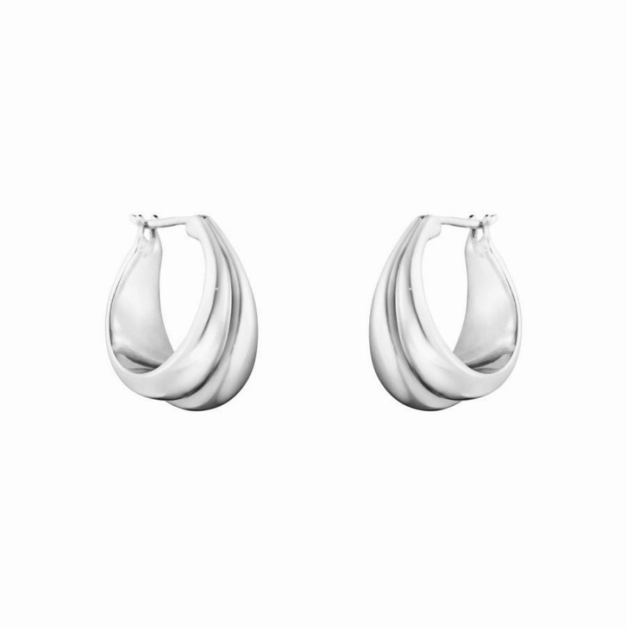 Silver Curve Earrings