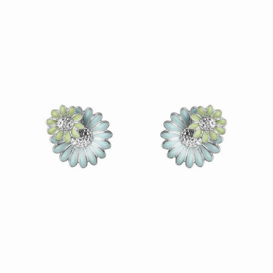 Silver Daisy Stud Earrings