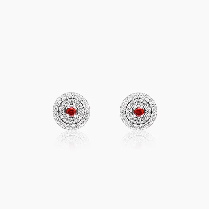 Silver Dazzling Accents Earrings