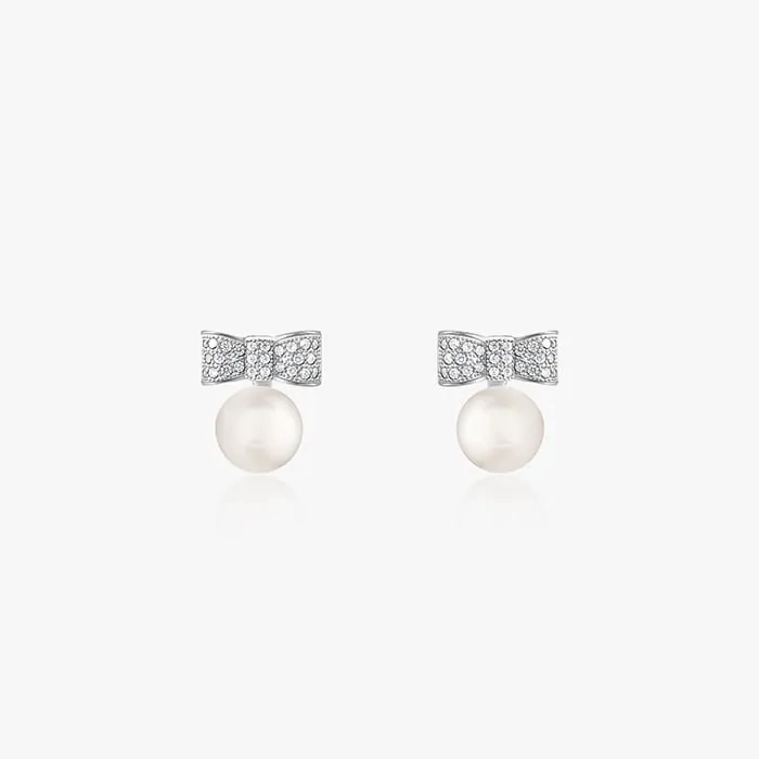 Silver Dreamy Pearls Earrings