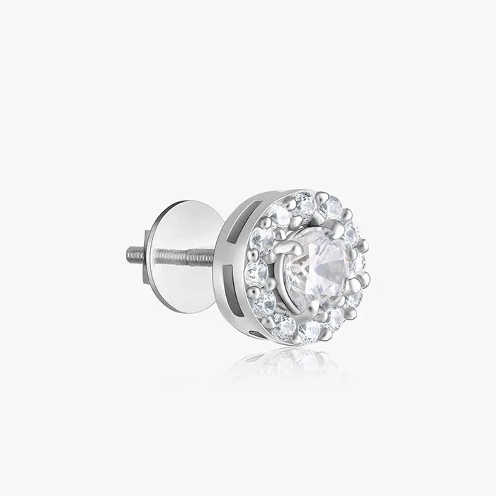 Silver Eclat Stud For Men