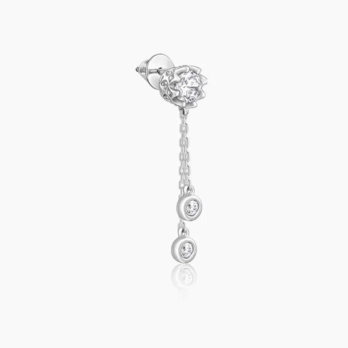 Silver Elegance On The Rise Earrings