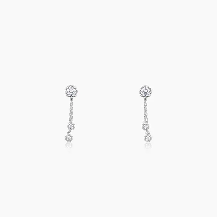 Silver Elegance On The Rise Earrings