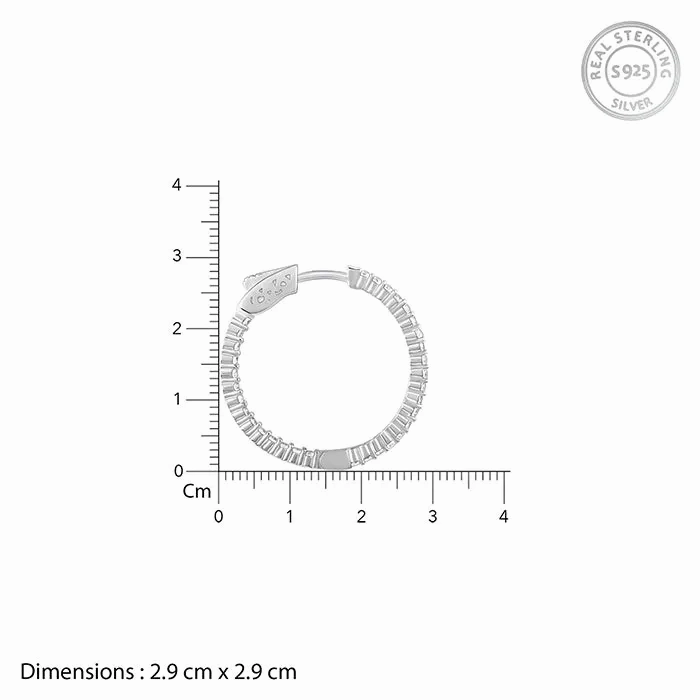 Silver Enchanted Radiance Hoops