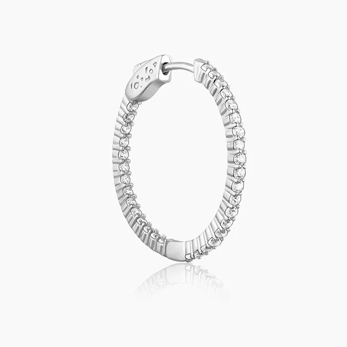 Silver Enchanted Radiance Hoops