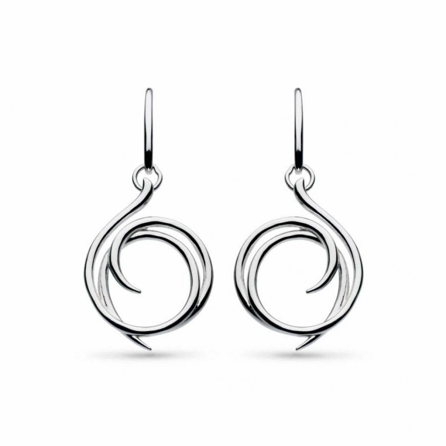 Silver Entwine Helix Wrap Drop Earrings