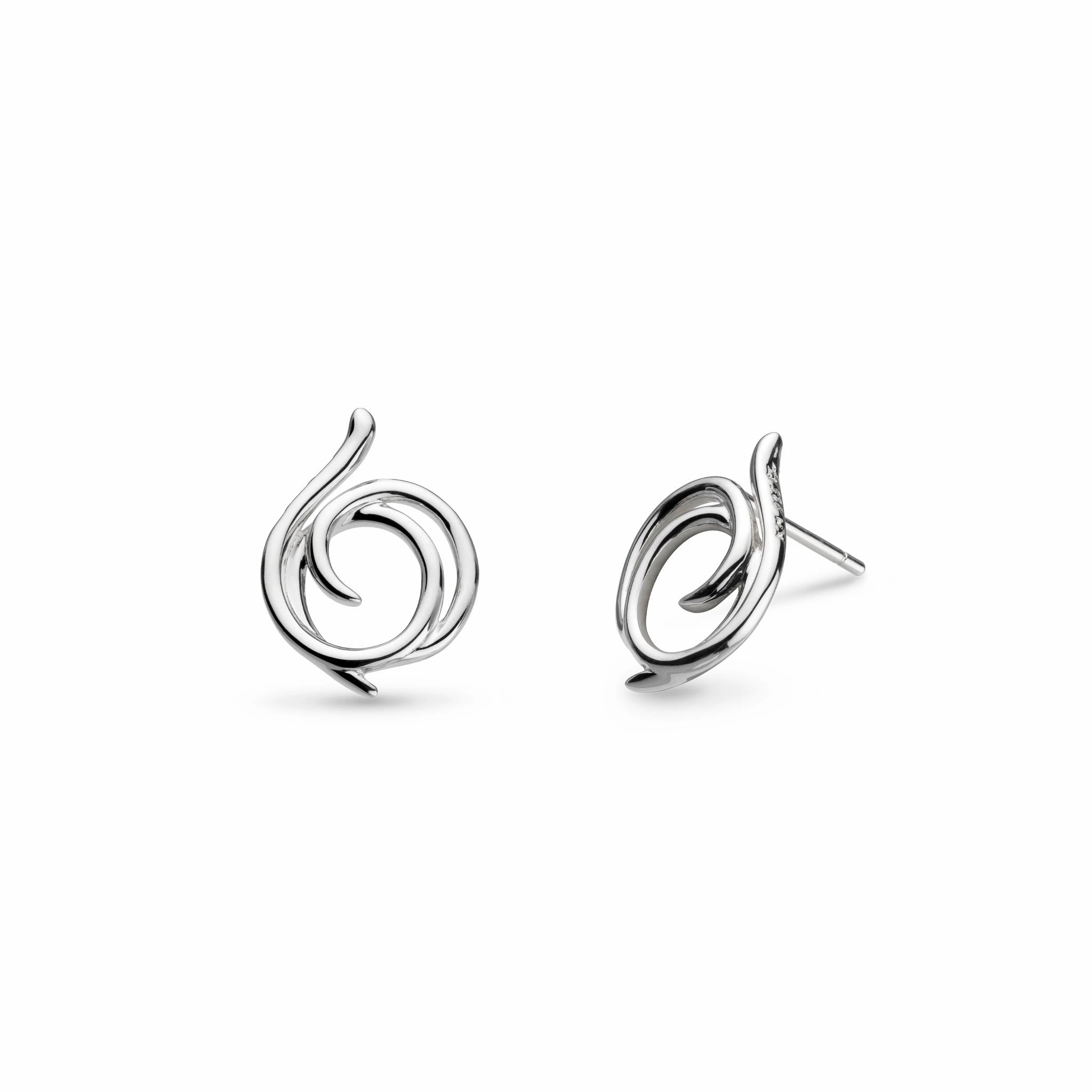 Silver Entwine Helix Wrap Stud Earrings