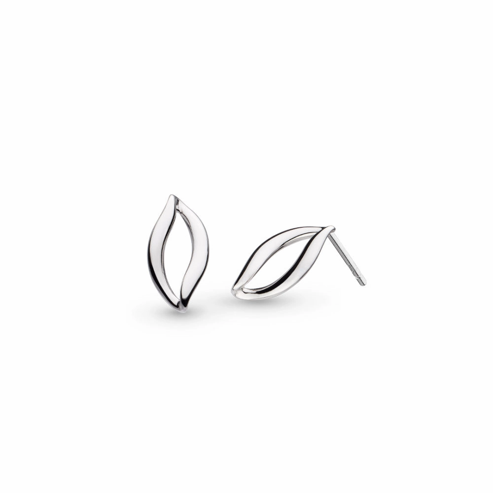 Silver Entwine Twine Link Stud Earrings