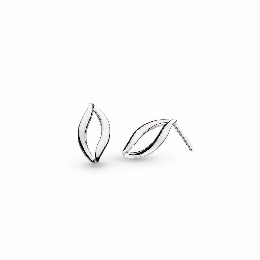 Silver Entwine Twine Link Stud Earrings