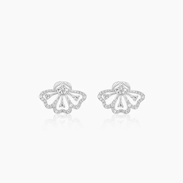 Silver Eyebright Convertible Earrings