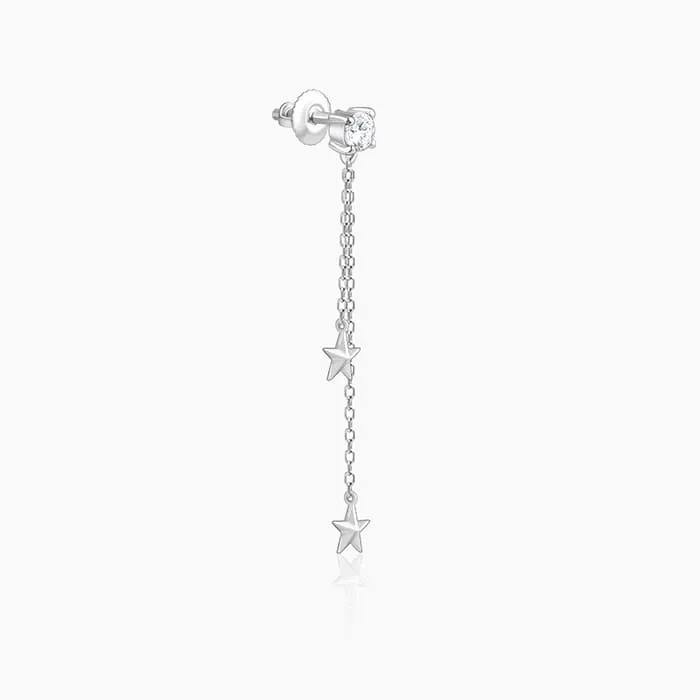 Silver Falling Star Earrings