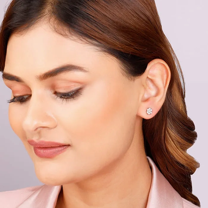 Silver Floral Elegant Earrings