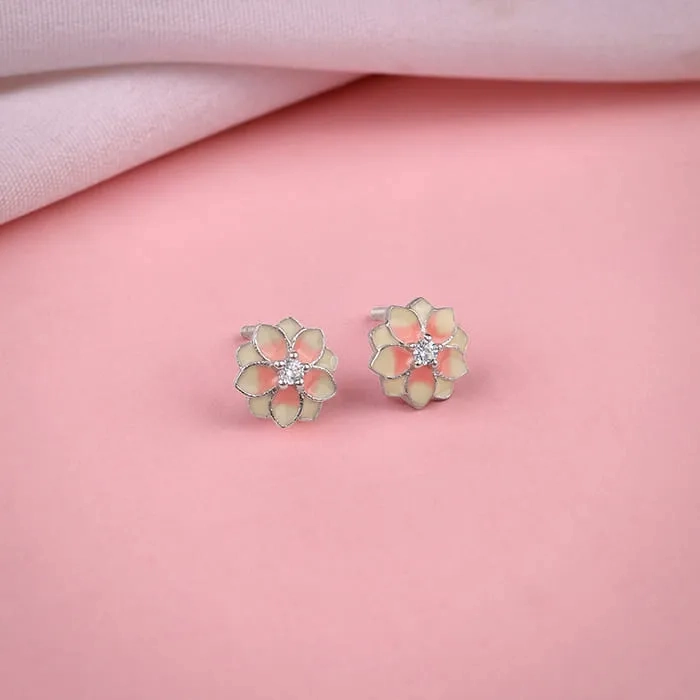 Silver Floral Fusion Earrings