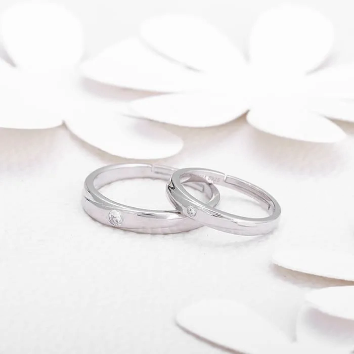 Silver Forever Couple Bands
