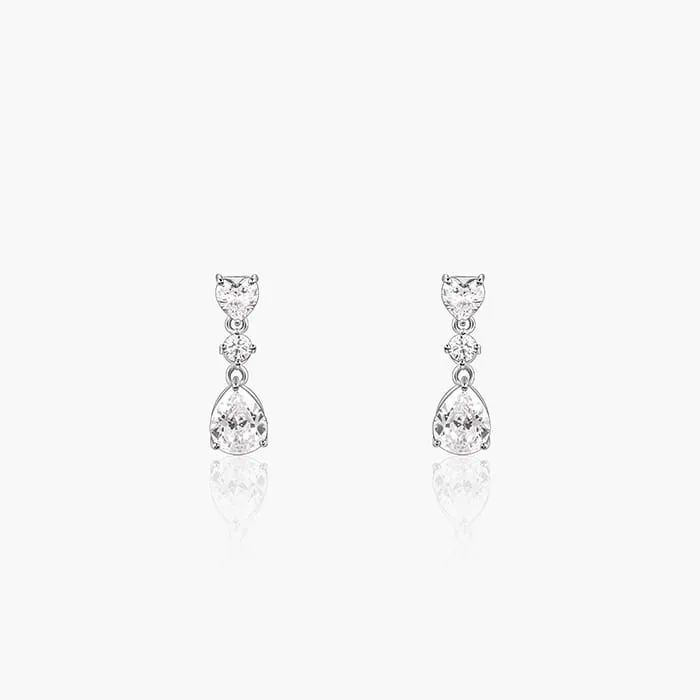 Silver Glowing Spark Earrings