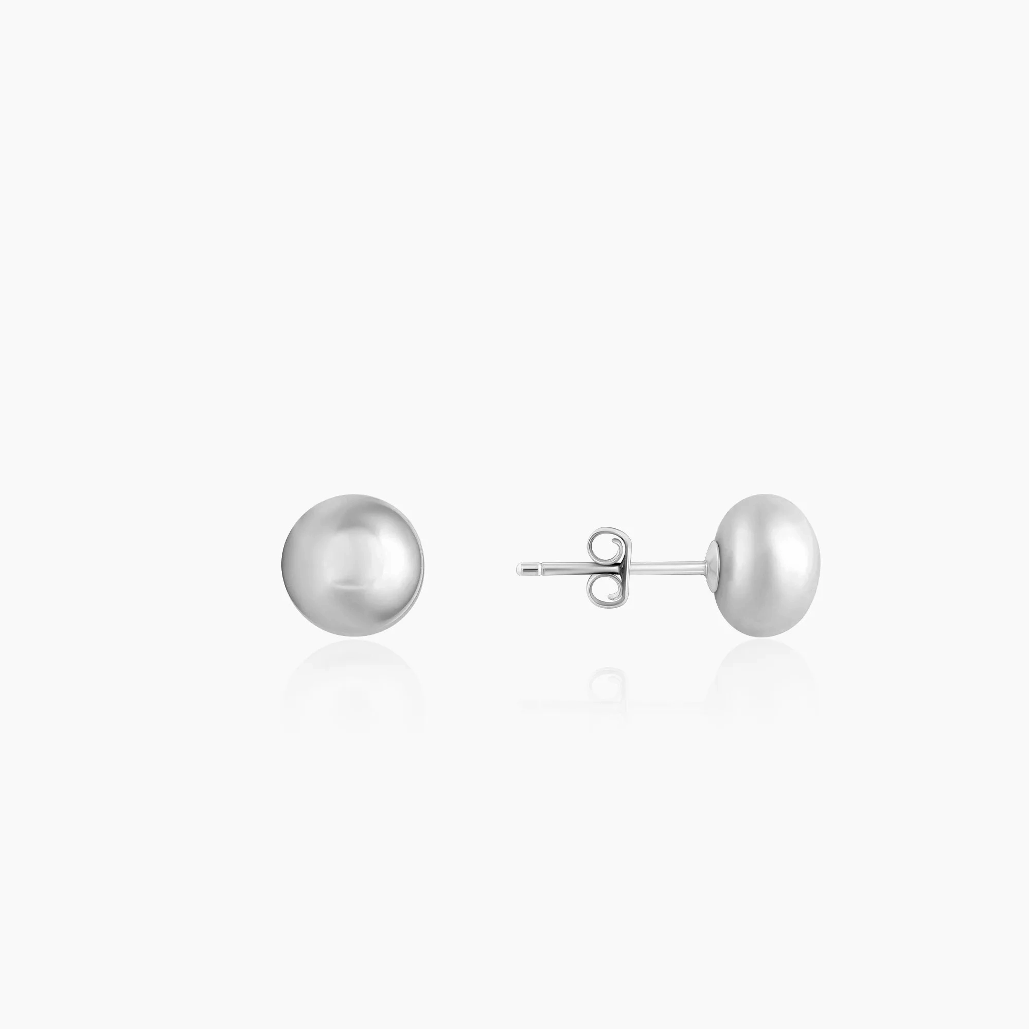 Silver Grey Pearl Earrings
