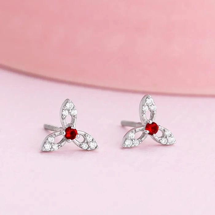 Silver Heart in Heart Earrings