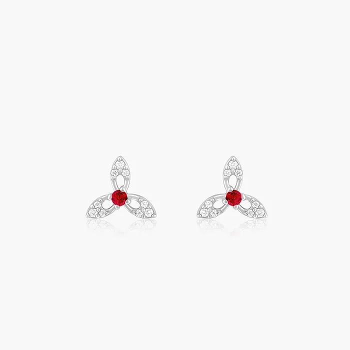 Silver Heart in Heart Earrings