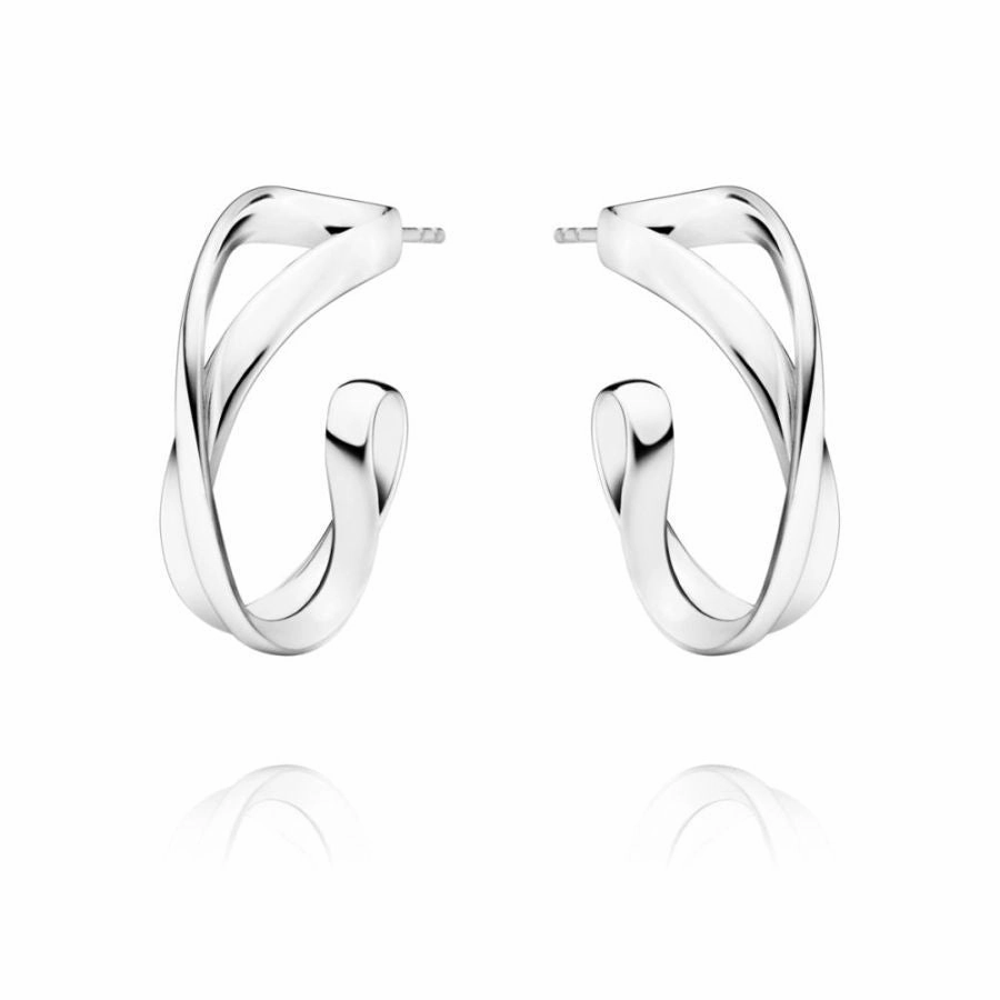 Silver Infinity Hoop Earrings