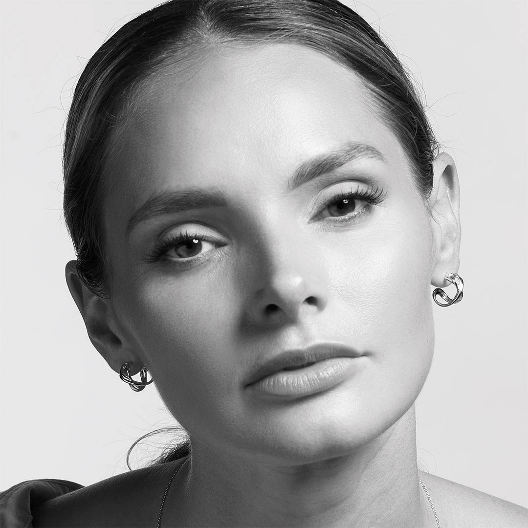 Silver Infinity Hoop Earrings