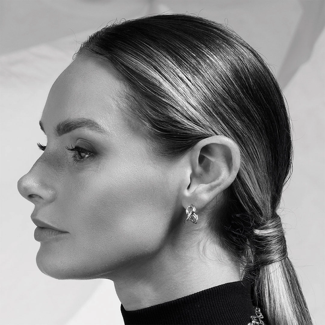 Silver Infinity Hoop Earrings