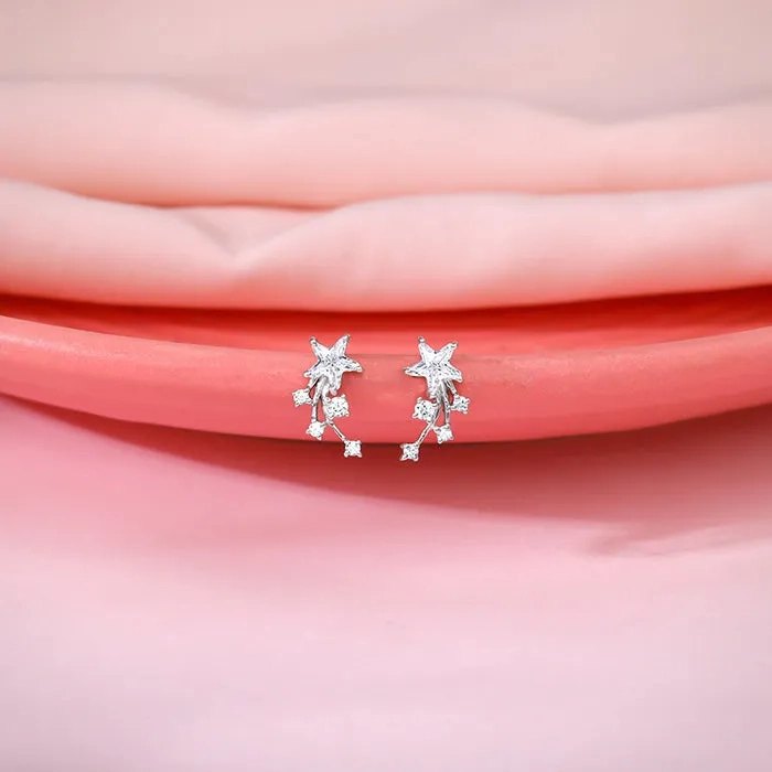 Silver Lucky Star Earrings