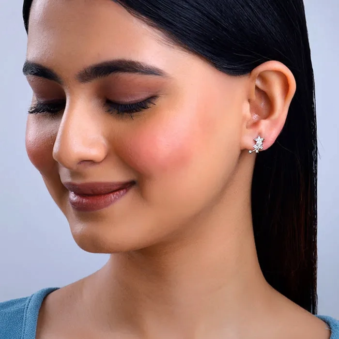 Silver Lucky Star Earrings