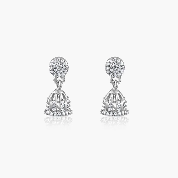 Silver Magadha Jhumki
