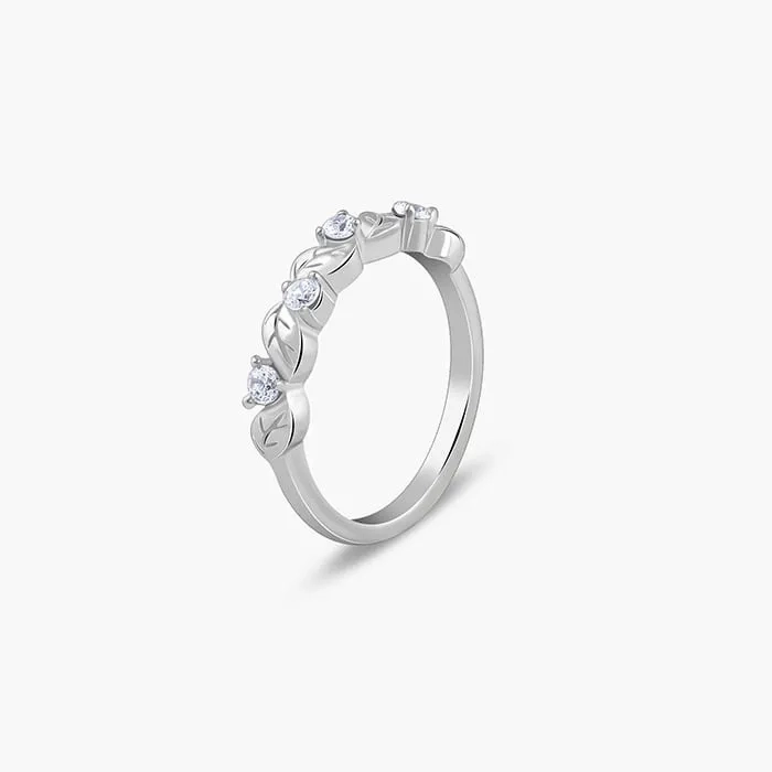 Silver Minimalist Wreath Ring